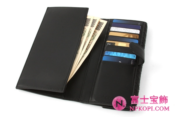 ボッテガヴェネタ シープスキン 長財布 ブラック 134075V00131000 